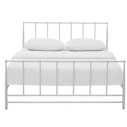 Estate Full Bed, White, Metal 12393