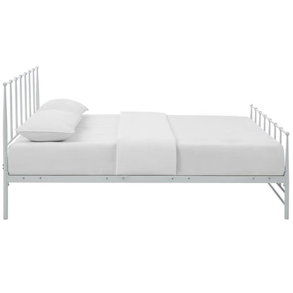 Estate Queen Bed, White, Metal 12396