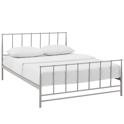 Estate King Bed, Grey, Metal 12398