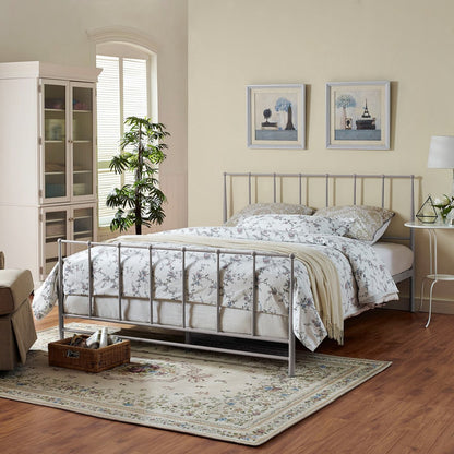 Estate King Bed, Grey, Metal 12398