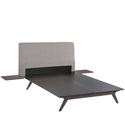 Tracy Three PCS Full Bedroom Set, Grey, Fabric 12409