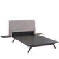 Tracy Three PCS Full Bedroom Set, Grey, Fabric 12409