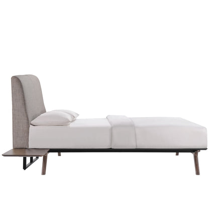 Tracy Three PCS Full Bedroom Set, Grey, Fabric 12409