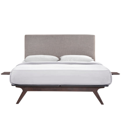 Tracy Three PCS Full Bedroom Set, Grey, Fabric 12409