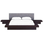 Freja Three PCS Queen Fabric Bedroom Set, Grey, Fabric 12425