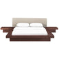 Freja Three PCS Queen Fabric Bedroom Set, Beige, Wood 12428