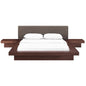 Freja Three PCS Queen Fabric Bedroom Set, Brown, Wood 12429