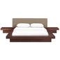 Freja Three PCS Queen Fabric Bedroom Set, Brown, Wood 12432