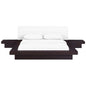 Freja Three PCS Queen Vinyl Bedroom Set, White, Faux Leather 12434