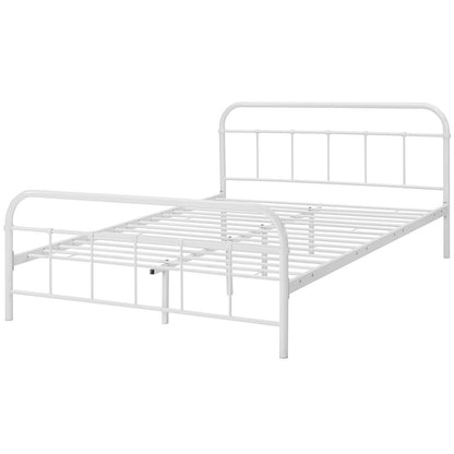 Maisie Queen Stainless Steel Bed Frame, Queen Size, Metal Steel Stainless Steel, White, 14388