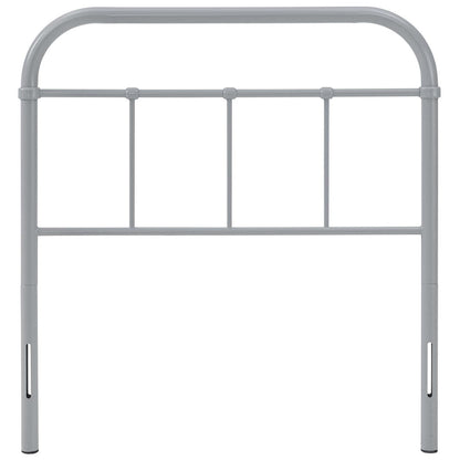 Serena Twin Steel Headboard, Twin Size, Metal Steel, Grey Gray, 14391