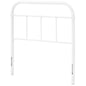 Serena Twin Steel Headboard, Twin Size, Metal Steel, White, 14395