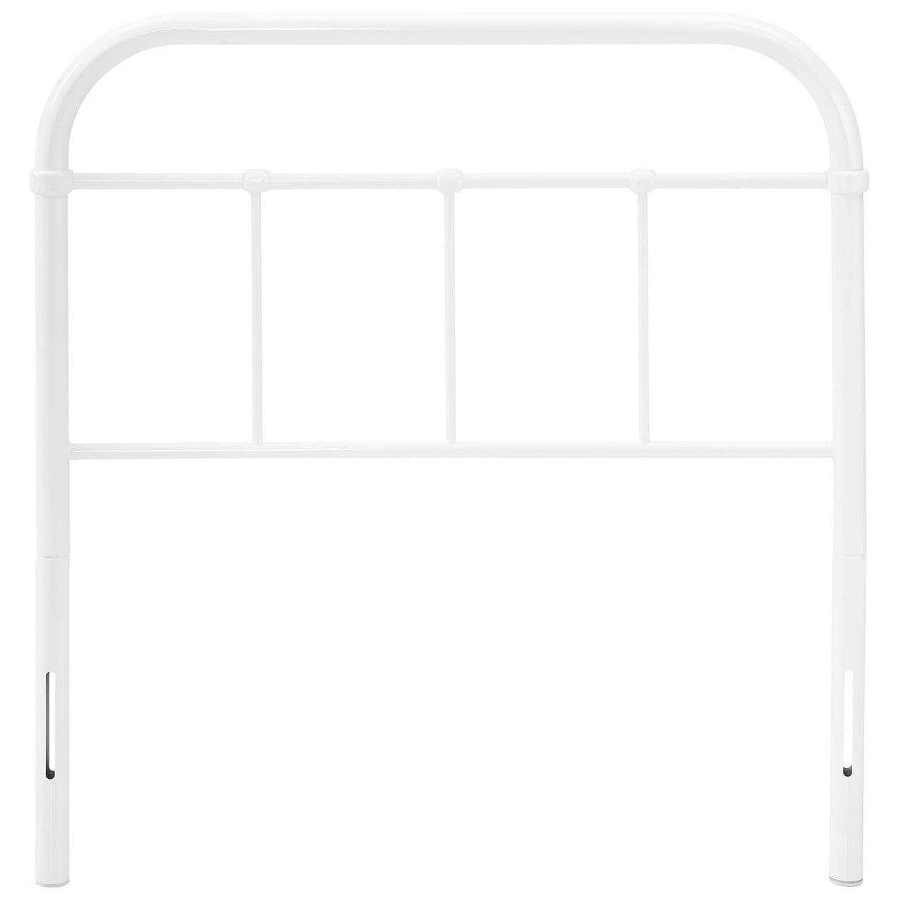 Serena Twin Steel Headboard, Twin Size, Metal Steel, White, 14395