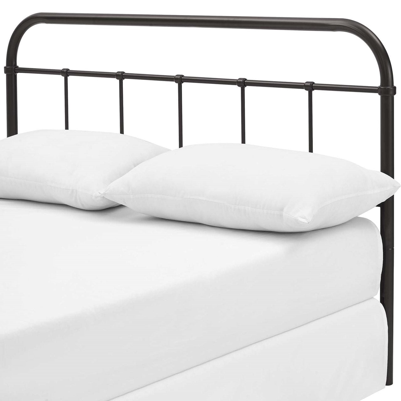 Serena Queen Steel Headboard, Queen Size, Metal Steel, Brown, 14399