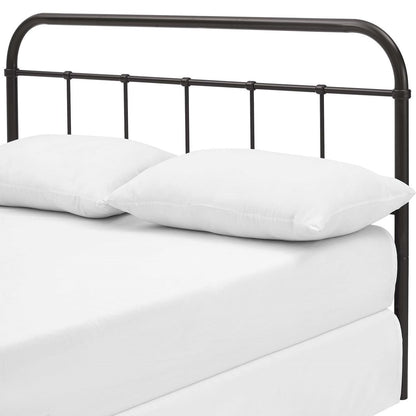 Serena Queen Steel Headboard, Queen Size, Metal Steel, Brown, 14399