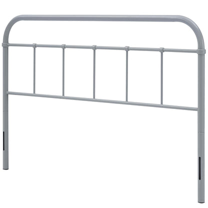 Serena Queen Steel Headboard, Queen Size, Metal Steel, Grey Gray, 14400