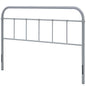Serena Queen Steel Headboard, Queen Size, Metal Steel, Grey Gray, 14400