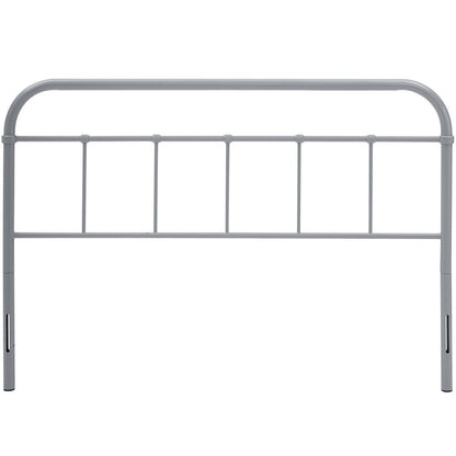 Serena Queen Steel Headboard, Queen Size, Metal Steel, Grey Gray, 14400