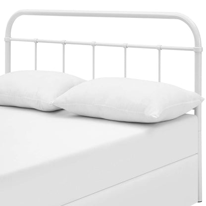 Serena Queen Steel Headboard, Queen Size, Metal Steel, White, 14401