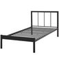 Gwen Twin Bed Frame, Twin Size, Metal Steel, Brown, 14412