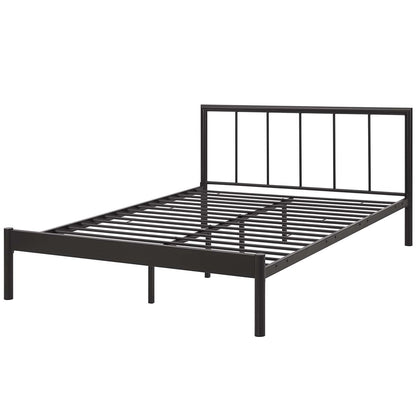 Gwen Full Bed Frame, Full Size, Metal Steel, Brown, 14415