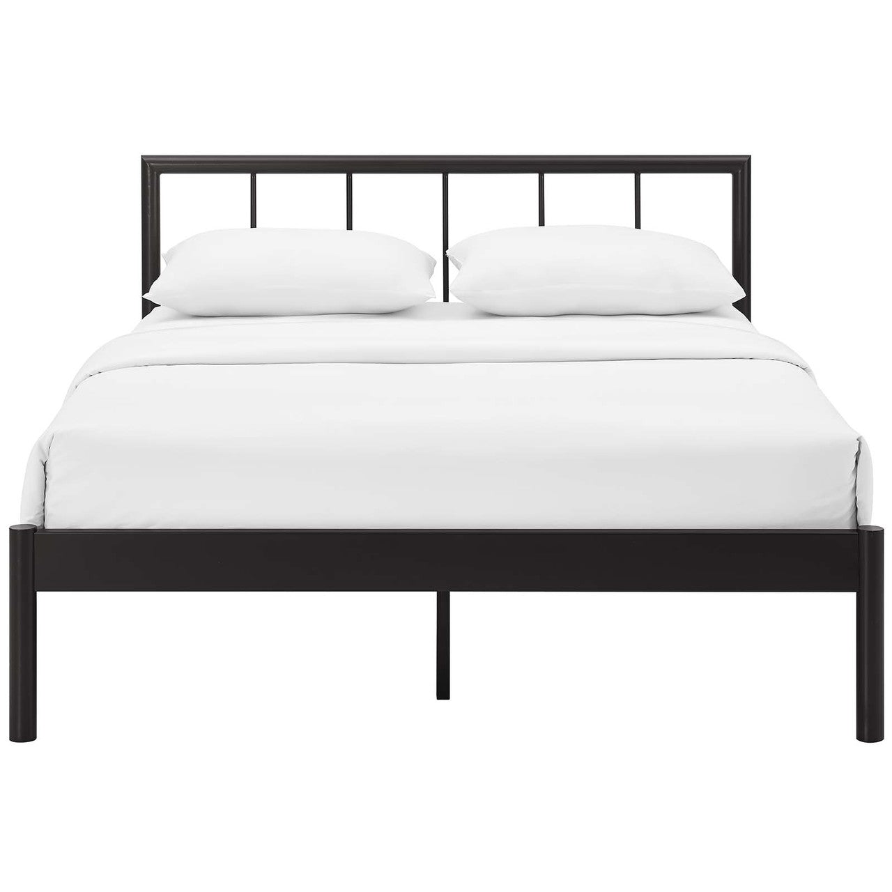 Gwen Full Bed Frame, Full Size, Metal Steel, Brown, 14415