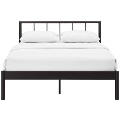 Gwen Full Bed Frame, Full Size, Metal Steel, Brown, 14415