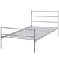 Alina Twin Platform Bed Frame, Twin Size, Metal Steel, Grey Gray, 14434