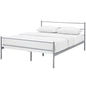 Alina Full Platform Bed Frame, Full Size, Metal Steel, Grey Gray, 14437