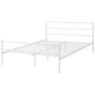 Alina Queen Platform Bed Frame, Queen Size, Metal Steel, White, 14441