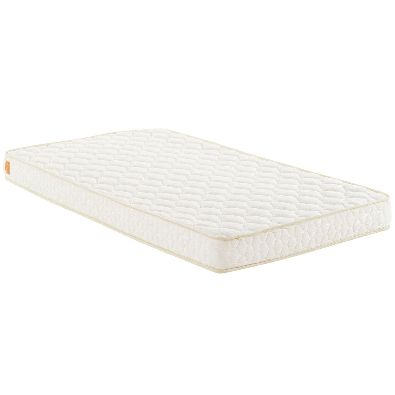Emma 6" Twin Mattress, White, Fabric 12442