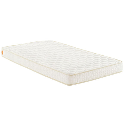 Emma 6" Twin Mattress, White, Fabric 12442