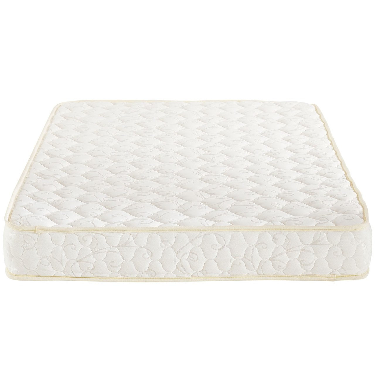 Emma 6" Twin Mattress, White, Fabric 12442