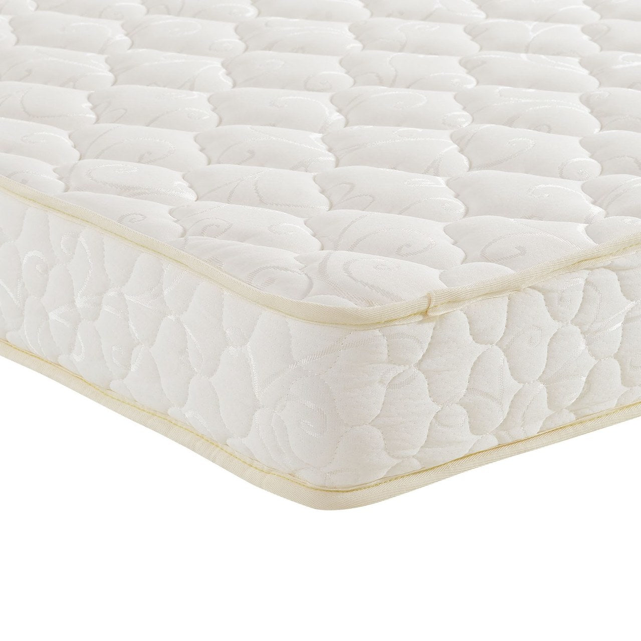 Emma 6" Twin Mattress, White, Fabric 12442