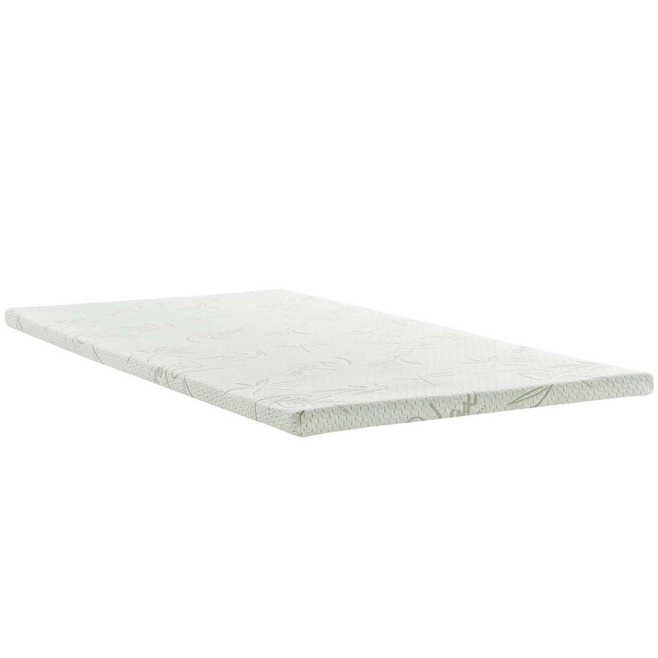Relax Twin 2" Gel Memory Foam Mattress Topper, White, Fabric 12443
