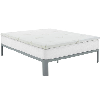 Relax Full 2" Gel Memory Foam Mattress Topper, White, Fabric 12444