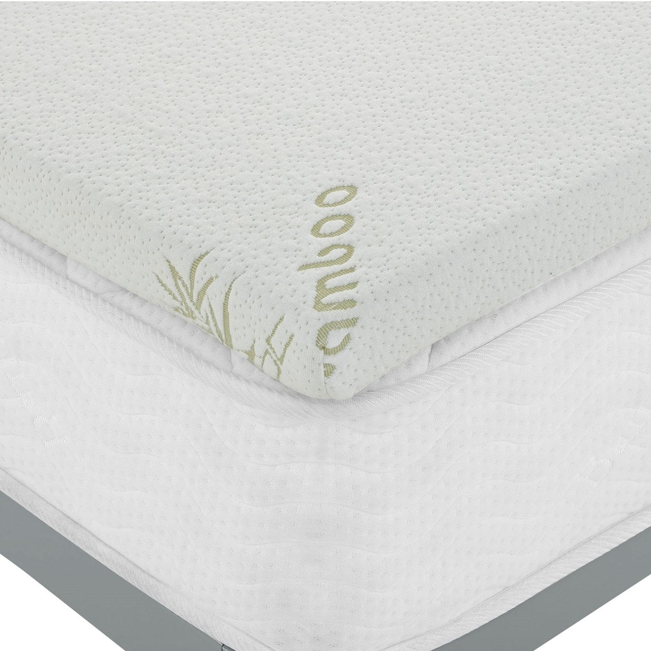 Relax Full 2" Gel Memory Foam Mattress Topper, White, Fabric 12444
