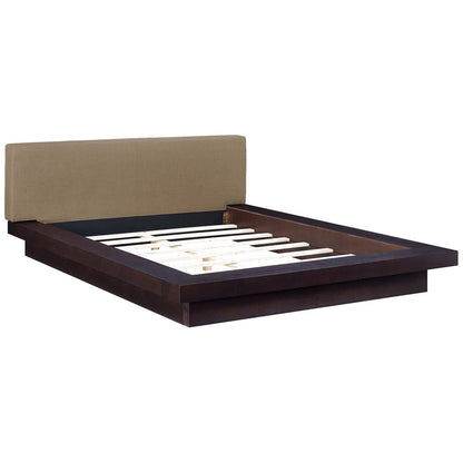 Freja Queen Fabric Platform Bed, Brown, Fabric 12990