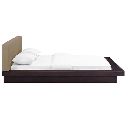 Freja Queen Fabric Platform Bed, Brown, Fabric 12990