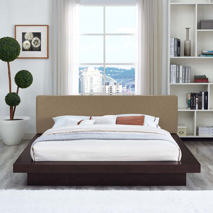 Freja Queen Fabric Platform Bed, Brown, Fabric 12990