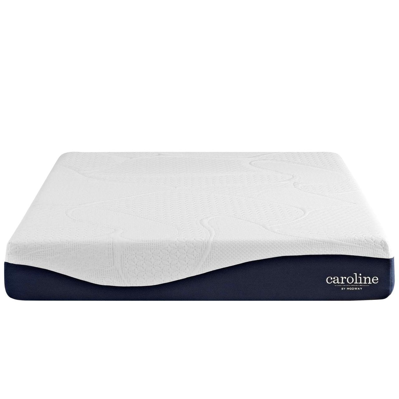 Caroline 10" King Memory Foam Mattress, White, Fabric 13003