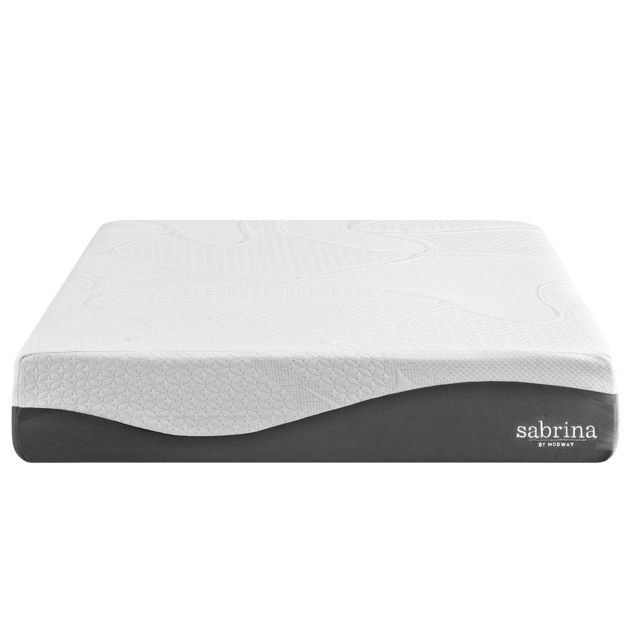 Sabrina 12" Queen Memory Foam Mattress, White, Fabric 13006