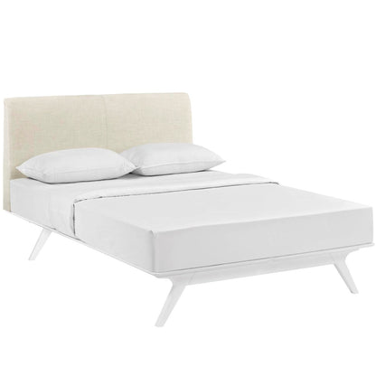 Tracy Queen Bed, Beige, Fabric 13020