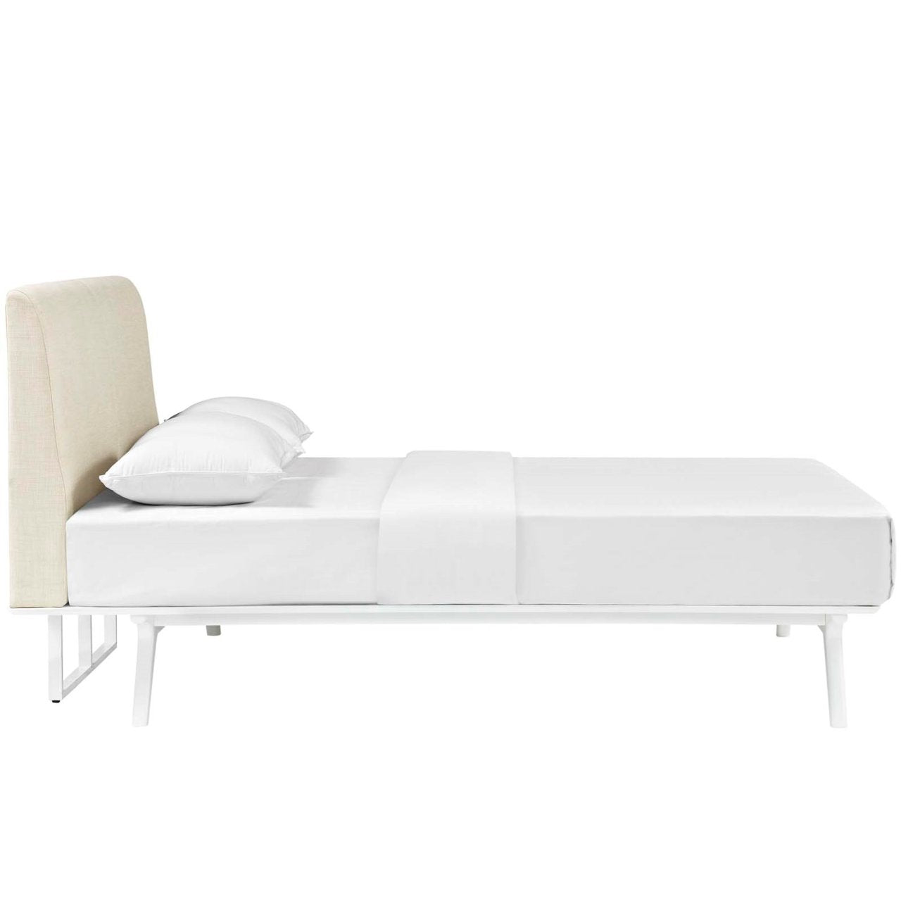 Tracy Queen Bed, Beige, Fabric 13020