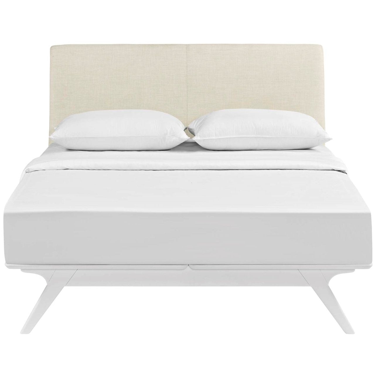 Tracy Queen Bed, Beige, Fabric 13020