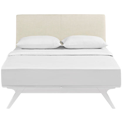 Tracy Queen Bed, Beige, Fabric 13020