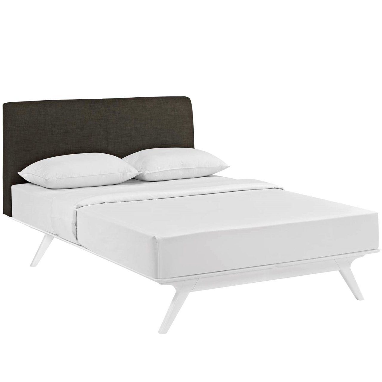 Tracy Queen Bed, Brown, Fabric 13021