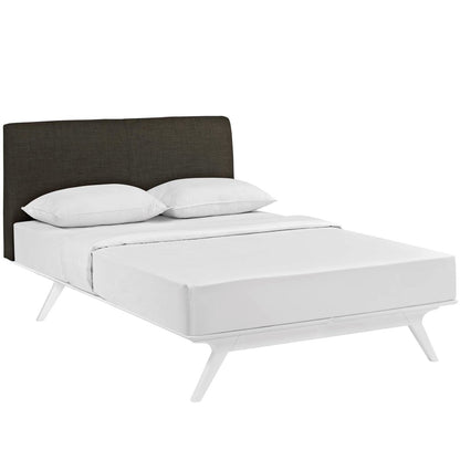 Tracy Queen Bed, Brown, Fabric 13021