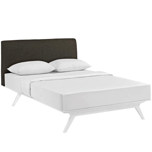 Tracy Queen Bed, Brown, Fabric 13021