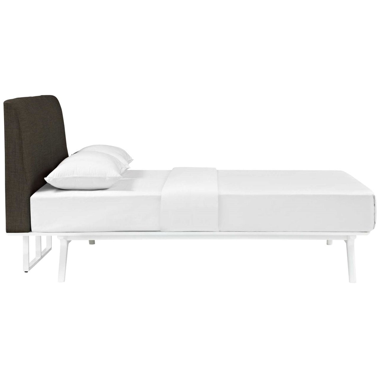 Tracy Queen Bed, Brown, Fabric 13021